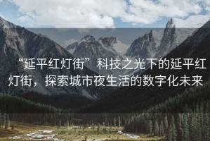 “延平紅燈街”科技之光下的延平紅燈街，探索城市夜生活的數(shù)字化未來