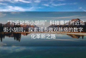 “附近站街小胡同”科技重塑附近站街小胡同，探索城市微觀脈絡(luò)的數(shù)字化革新之路