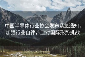 中國半導(dǎo)體行業(yè)協(xié)會(huì)發(fā)布緊急通知，加強(qiáng)行業(yè)自律，應(yīng)對(duì)國際形勢(shì)挑戰(zhàn)