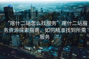 “喀什二站怎么找服務”喀什二站服務資源探索指南，如何精準找到所需服務