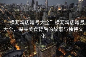 “橫瀝雞店暗號大全”橫瀝雞店暗號大全，探尋美食背后的故事與獨(dú)特文化