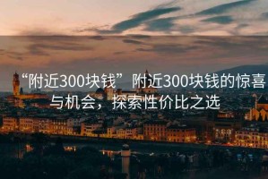 “附近300塊錢”附近300塊錢的驚喜與機會，探索性價比之選