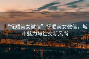 “撫順美女微信”撫順美女微信，城市魅力與社交新風尚