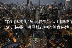 “保山柳樹街150元快餐”保山柳樹街150元快餐，探尋城市中的美食秘境