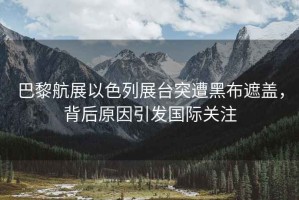 巴黎航展以色列展臺突遭黑布遮蓋，背后原因引發國際關注