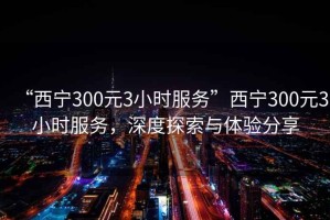 “西寧300元3小時服務”西寧300元3小時服務，深度探索與體驗分享