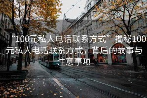 “100元私人電話聯系方式”揭秘100元私人電話聯系方式，背后的故事與注意事項
