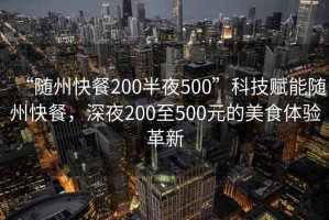 “隨州快餐200半夜500”科技賦能隨州快餐，深夜200至500元的美食體驗革新
