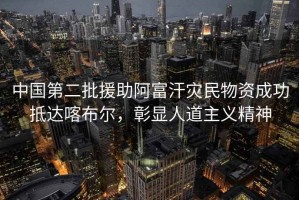 中國第二批援助阿富汗災民物資成功抵達喀布爾，彰顯人道主義精神