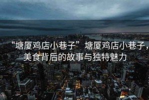 “塘廈雞店小巷子”塘廈雞店小巷子，美食背后的故事與獨特魅力
