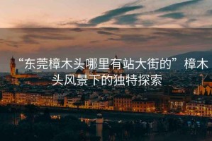 “東莞樟木頭哪里有站大街的”樟木頭風景下的獨特探索