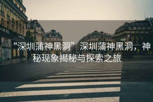 “深圳蒲神黑洞”深圳蒲神黑洞，神秘現象揭秘與探索之旅