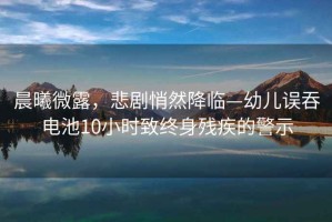 晨曦微露，悲劇悄然降臨—幼兒誤吞電池10小時致終身殘疾的警示