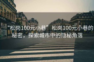 “松崗100元小巷”松崗100元小巷的秘密，探索城市中的隱秘角落