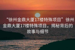 “徐州金鼎大廈17樓特殊項(xiàng)目”徐州金鼎大廈17樓特殊項(xiàng)目，揭秘背后的故事與細(xì)節(jié)