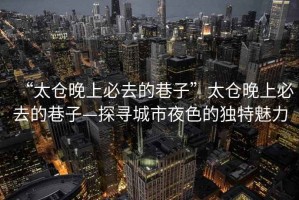 “太倉(cāng)晚上必去的巷子”太倉(cāng)晚上必去的巷子—探尋城市夜色的獨(dú)特魅力