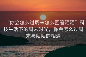 “你會怎么過周末怎么回答陌陌”科技生活下的周末時光，你會怎么過周末與陌陌的相遇