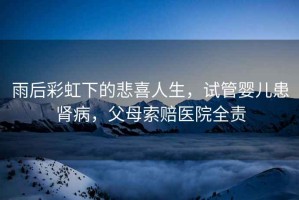 雨后彩虹下的悲喜人生，試管嬰兒患腎病，父母索賠醫院全責