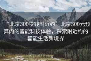 “北京300塊錢附近約”北京300元預算內的智能科技體驗，探索附近約的智能生活新境界