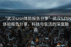 “武漢szsn體驗報告分享”武漢SZSN體驗報告分享，科技與生活的深度融合
