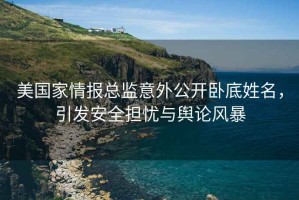 美國家情報總監意外公開臥底姓名，引發安全擔憂與輿論風暴