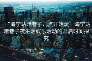 “海寧站暗巷子幾點開始玩”海寧站暗巷子夜生活娛樂活動的開啟時間探究