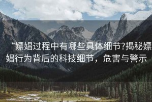 “嫖娼過程中有哪些具體細節(jié)?揭秘嫖娼行為背后的科技細節(jié)，危害與警示