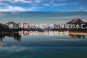“佛山禪城95水匯”佛山禪城95水匯，城市中的一片獨特水域