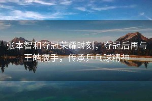 張本智和奪冠榮耀時刻，奪冠后再與王皓握手，傳承乒乓球精神