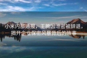 小米內(nèi)部通報，王騰因泄密被辭退，揭開企業(yè)保密風暴背后的故事