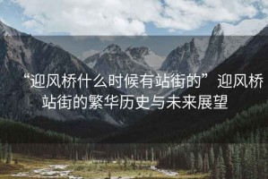 “迎風橋什么時候有站街的”迎風橋站街的繁華歷史與未來展望