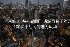 “諸城100塊小胡同”諸城百巷千韻，100塊小胡同的魅力風(fēng)華