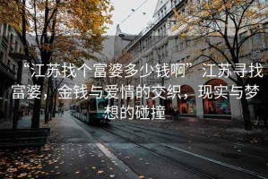“江蘇找個富婆多少錢啊”江蘇尋找富婆，金錢與愛情的交織，現實與夢想的碰撞
