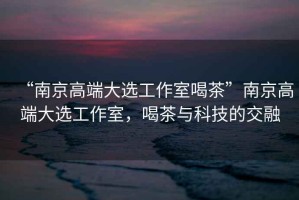 “南京高端大選工作室喝茶”南京高端大選工作室，喝茶與科技的交融