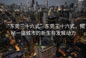 “東莞三十六式”東莞三十六式，揭秘一座城市的新生與發展動力