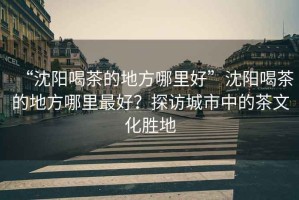 “沈陽(yáng)喝茶的地方哪里好”沈陽(yáng)喝茶的地方哪里最好？探訪城市中的茶文化勝地