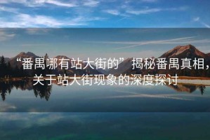 “番禺哪有站大街的”揭秘番禺真相，關于站大街現象的深度探討