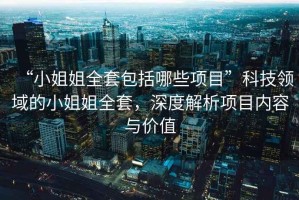 “小姐姐全套包括哪些項目”科技領域的小姐姐全套，深度解析項目內容與價值