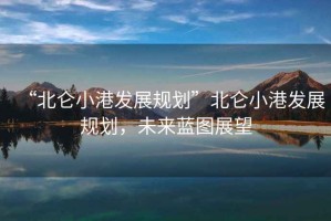 “北侖小港發展規劃”北侖小港發展規劃，未來藍圖展望