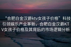 “合肥白金漢爵ktv女孩子價(jià)格”科技引領(lǐng)娛樂產(chǎn)業(yè)革新，合肥白金漢爵KTV女孩子價(jià)格及其背后的市場邏輯分析