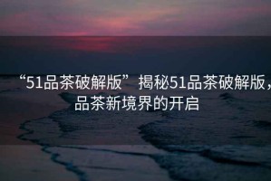 “51品茶破解版”揭秘51品茶破解版，品茶新境界的開啟