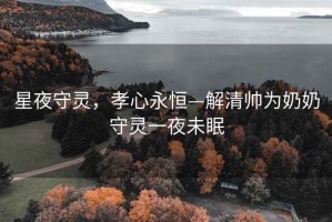 星夜守靈，孝心永恒—解清帥為奶奶守靈一夜未眠