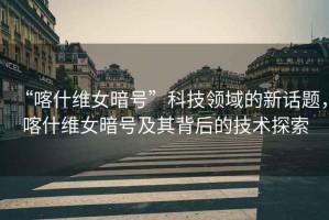 “喀什維女暗號”科技領域的新話題，喀什維女暗號及其背后的技術探索