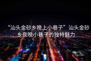 “汕頭金砂鄉晚上小巷子”汕頭金砂鄉夜晚小巷子的獨特魅力