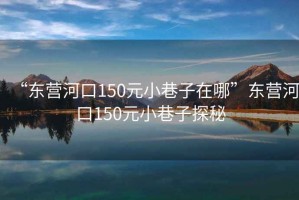 “東營河口150元小巷子在哪”東營河口150元小巷子探秘