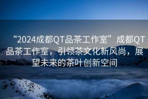 “2024成都QT品茶工作室”成都QT品茶工作室，引領茶文化新風尚，展望未來的茶葉創新空間