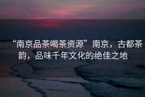 “南京品茶喝茶資源”南京，古都茶韻，品味千年文化的絕佳之地