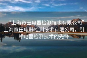“上海竟田電器檢測技術(shù)有限公司”上海竟田電器檢測技術(shù)有限公司，引領(lǐng)電器檢測技術(shù)的先鋒