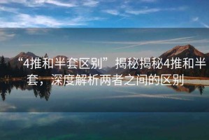“4推和半套區別”揭秘揭秘4推和半套，深度解析兩者之間的區別