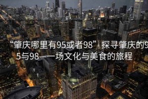 “肇慶哪里有95或者98”探尋肇慶的95與98—一場(chǎng)文化與美食的旅程
